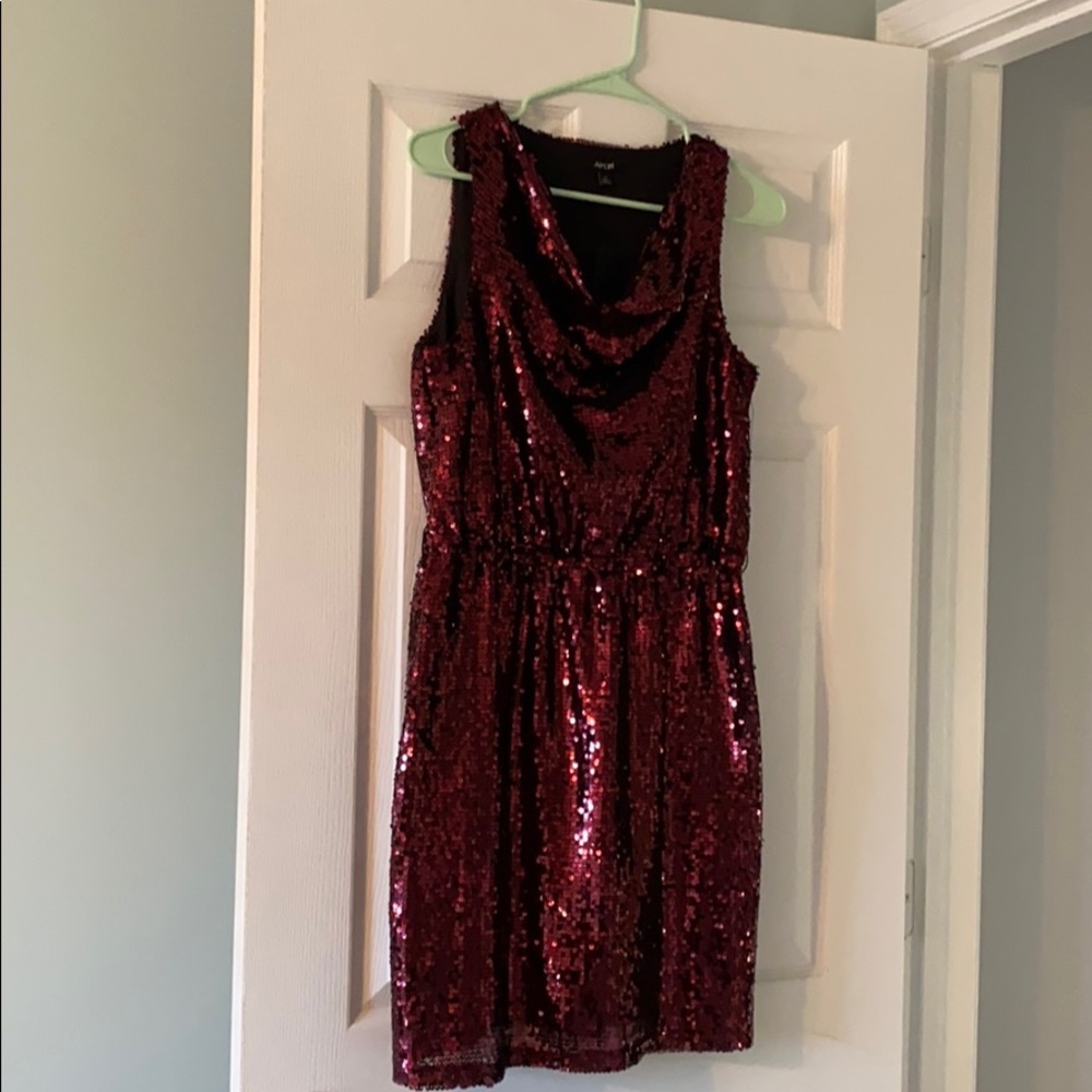 Maroon sparkly dress